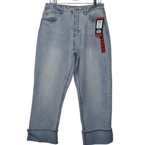 FRYE Stevie Wash Jeans Cropped Cuffed Light‎ Wash Denim Size 8/29